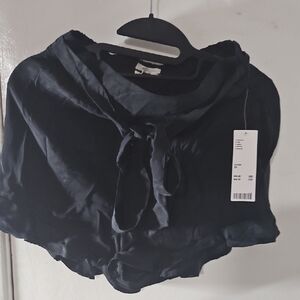 Urban Outfitters Black Satin Shorts